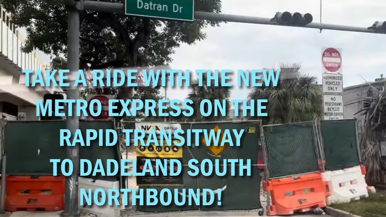 Riding Metro Express 601 from Allapattah Road Station to Dadeland South Station (Northbound View)