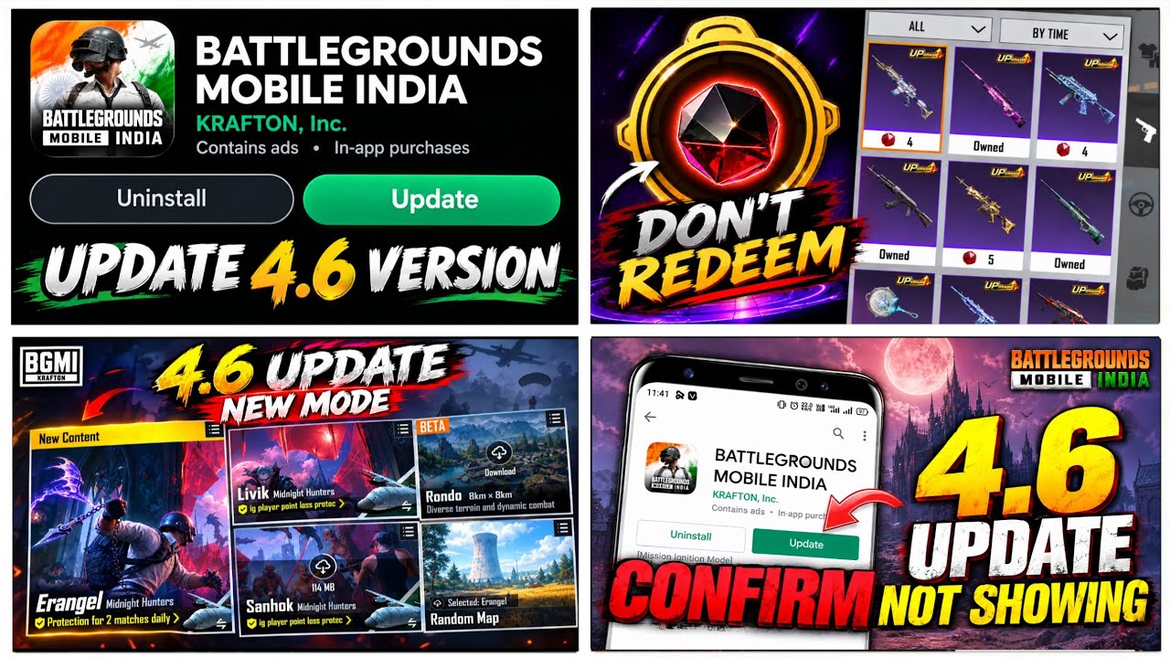 🚨How To Update 4.6 Version Bgmi | New Mythic Forge Here | New Theme Mode Timing | Update Not Showing