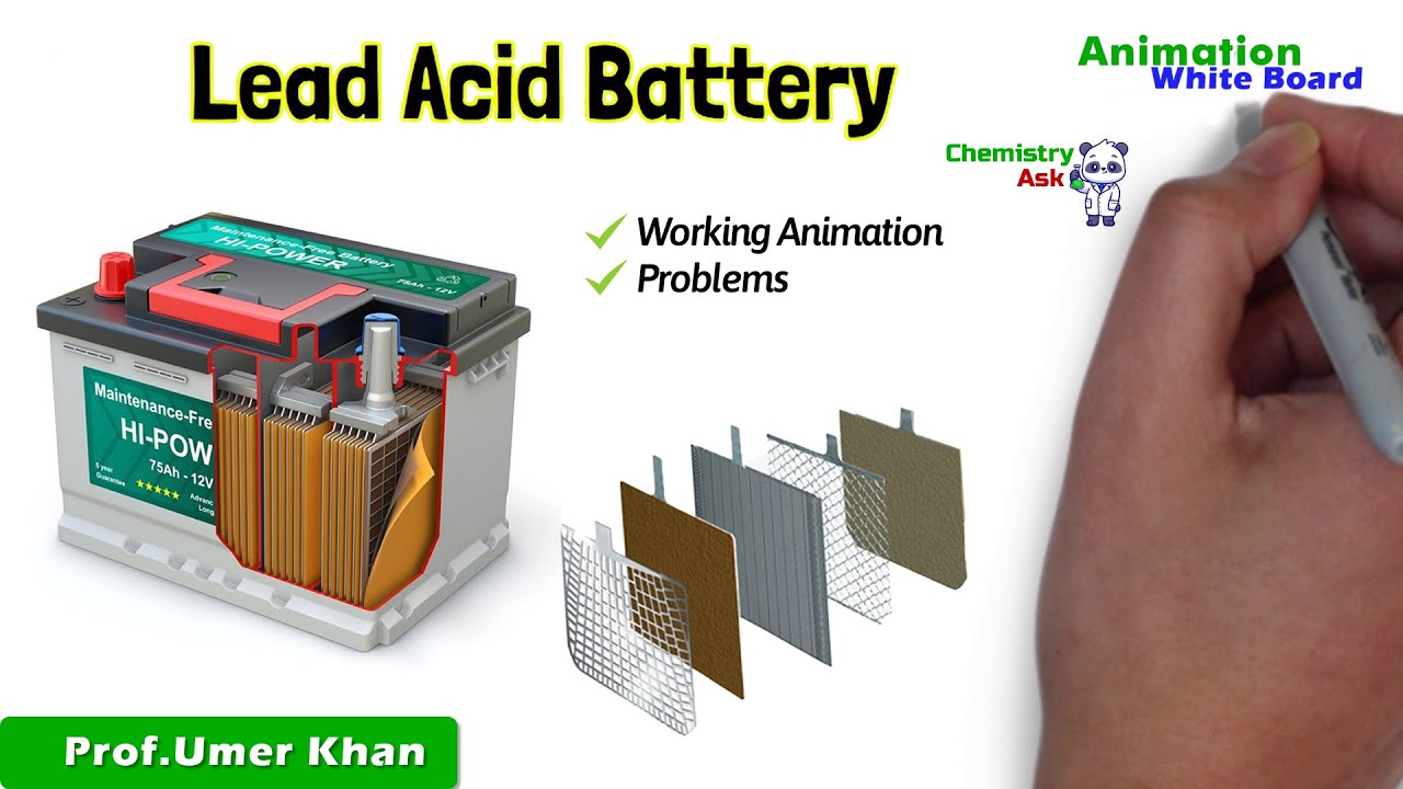 Lead acid battery | Animation | Discharging and Charging | Electrochemistry | Chemistry ask