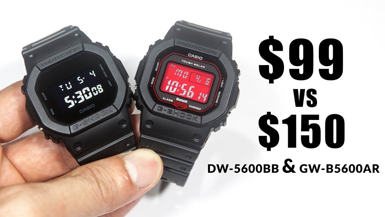 $99 VS $150 - CASIO G-SHOCK DW5600BB-1 VS GW-B5600AR-1