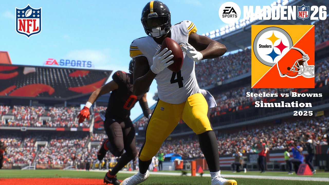 Madden 26 Aaron Rodgers Steelers vs Shedeur Sanders Browns Simulation 2025 Full Game Play