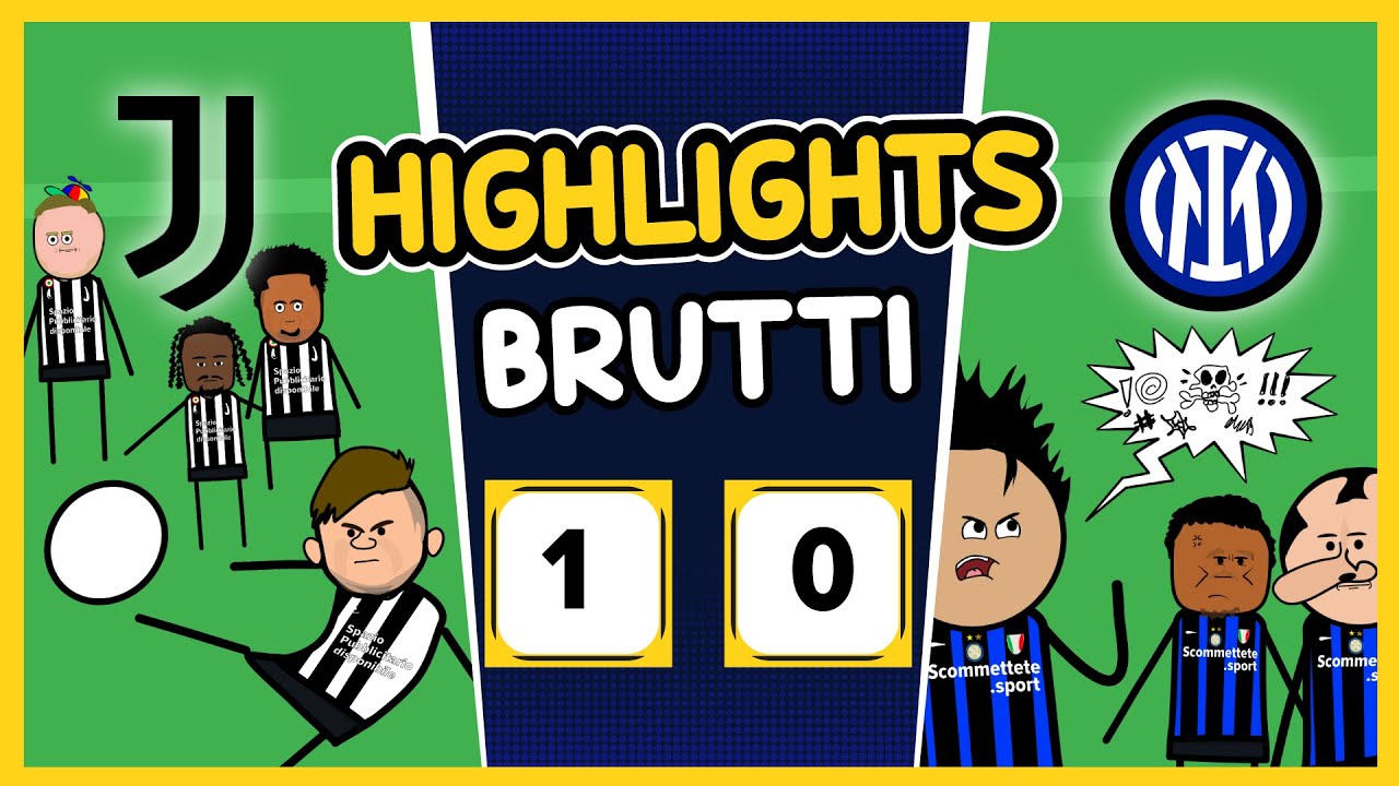 JUVENTUS - INTER 1-0 HIGHLIGHTS VERSIONE BRUTTA