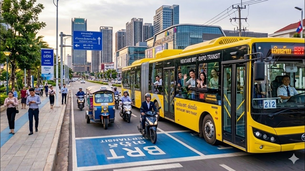 ใกล้เปิดใช้แล้ว! อัปเดต BRT เวียงจันทน์ 2026 ระบบขนส่งใหม่แกะกล่องบนถนนสายหลัก 🇱🇦