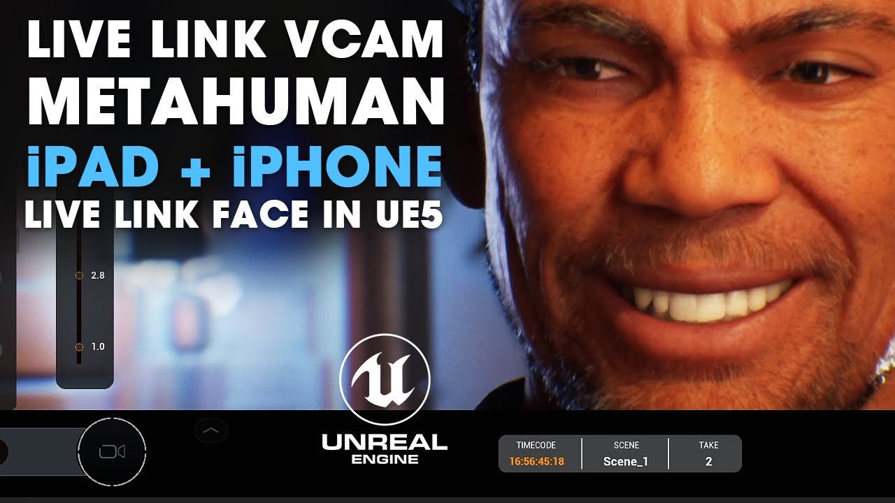 Unreal Engine 5  ~ Testing both Live Link VCAM and Live Link Face app to Capture MetaHuman Scene