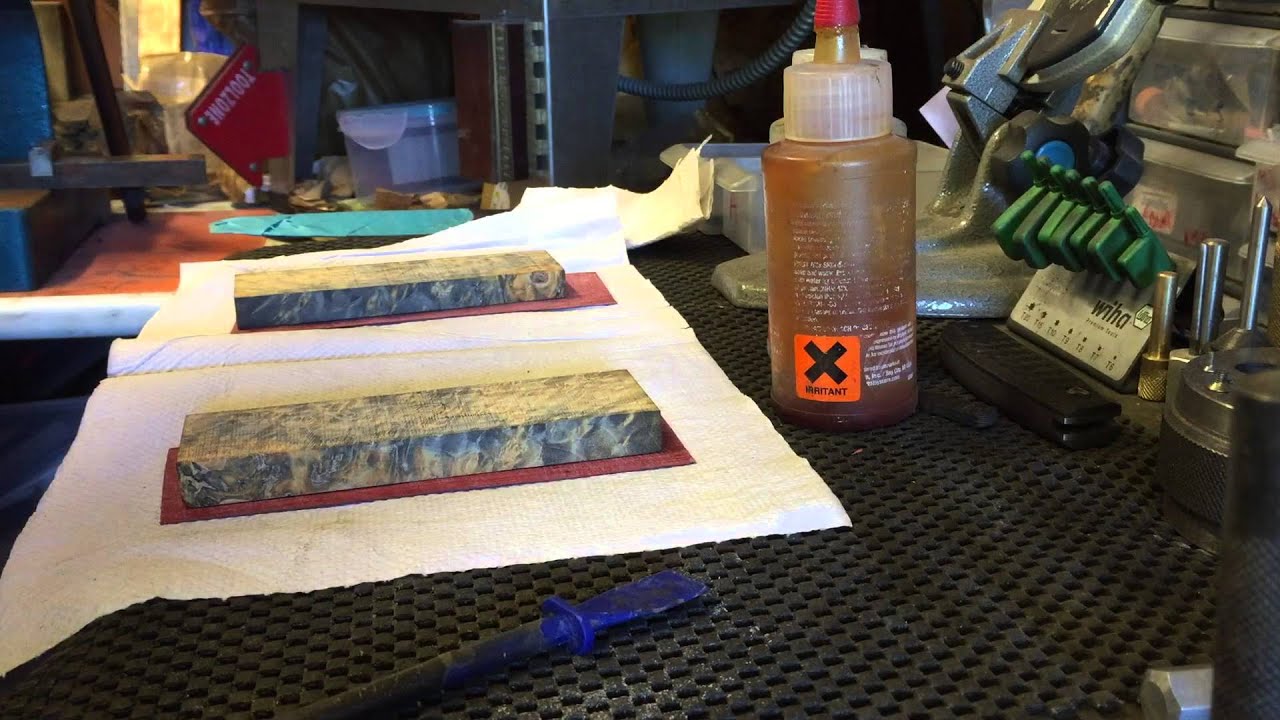 how to attach your liners to scales.. knife making
