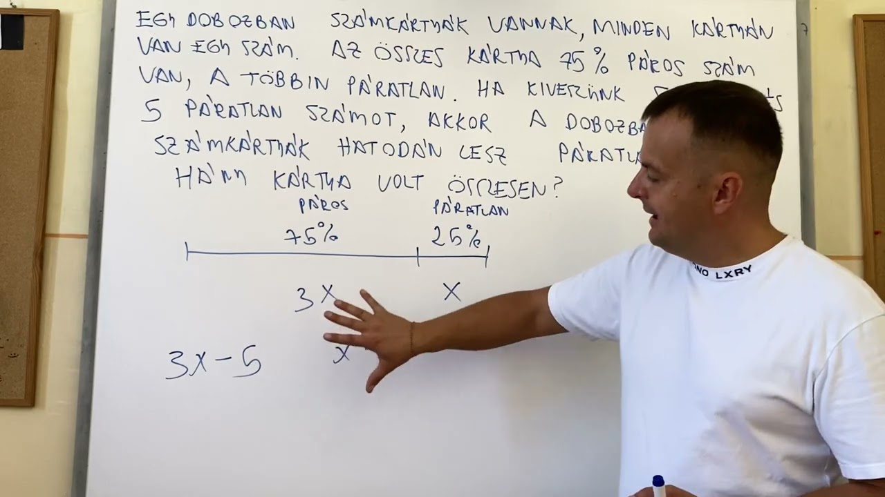 Matematika felvételi szöveges feladat 10/1