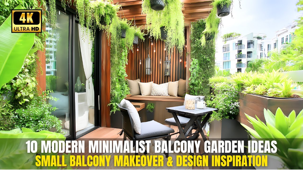 10 Modern Minimalist Balcony Garden Ideas | Small Balcony Makeover & Design Inspiration