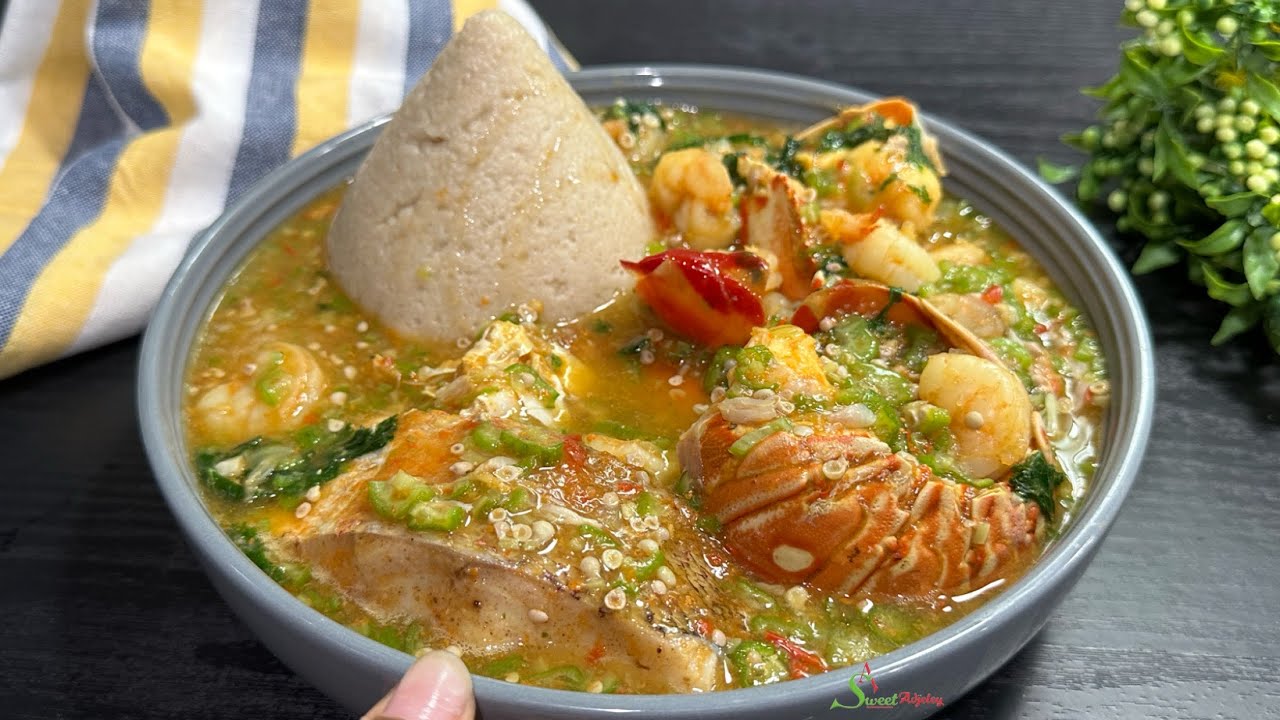 Oilless Seafood Okra/Okro Soup This Would Be The Best You’ve Ever Tasted 💯% Fail Proof #okrasoup