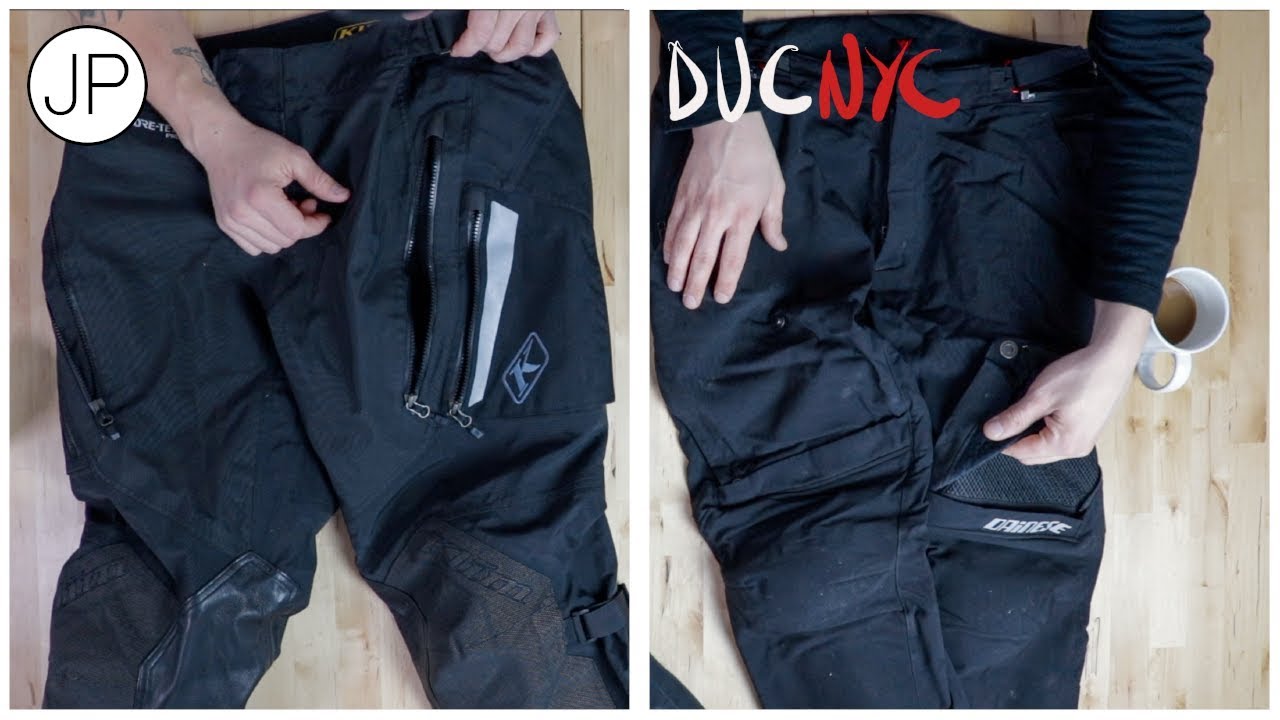 MOTO KIT CLASH - Adventure Pants &ndash; Dainese New Drake Air Textile Pants vs Klim Badlands Pro Pants