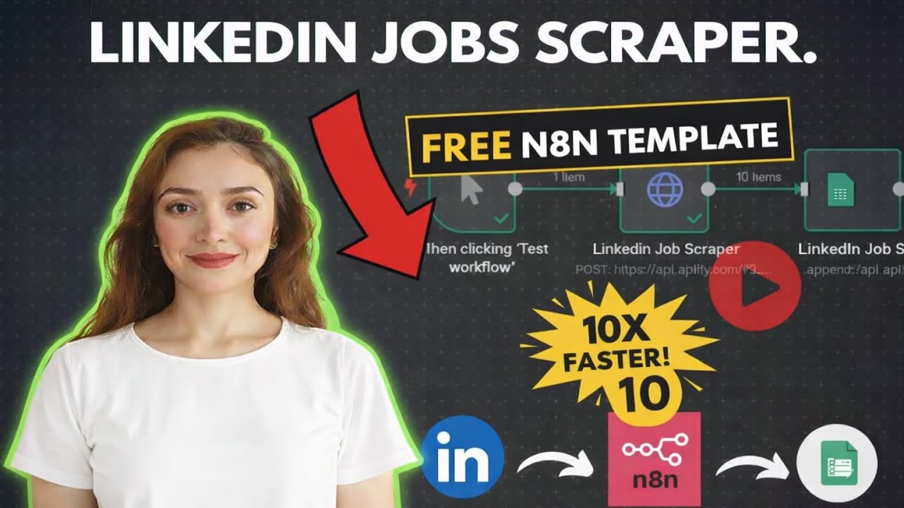 How to Scrape LinkedIn Using n8n (Free Template!)  -  2026😱