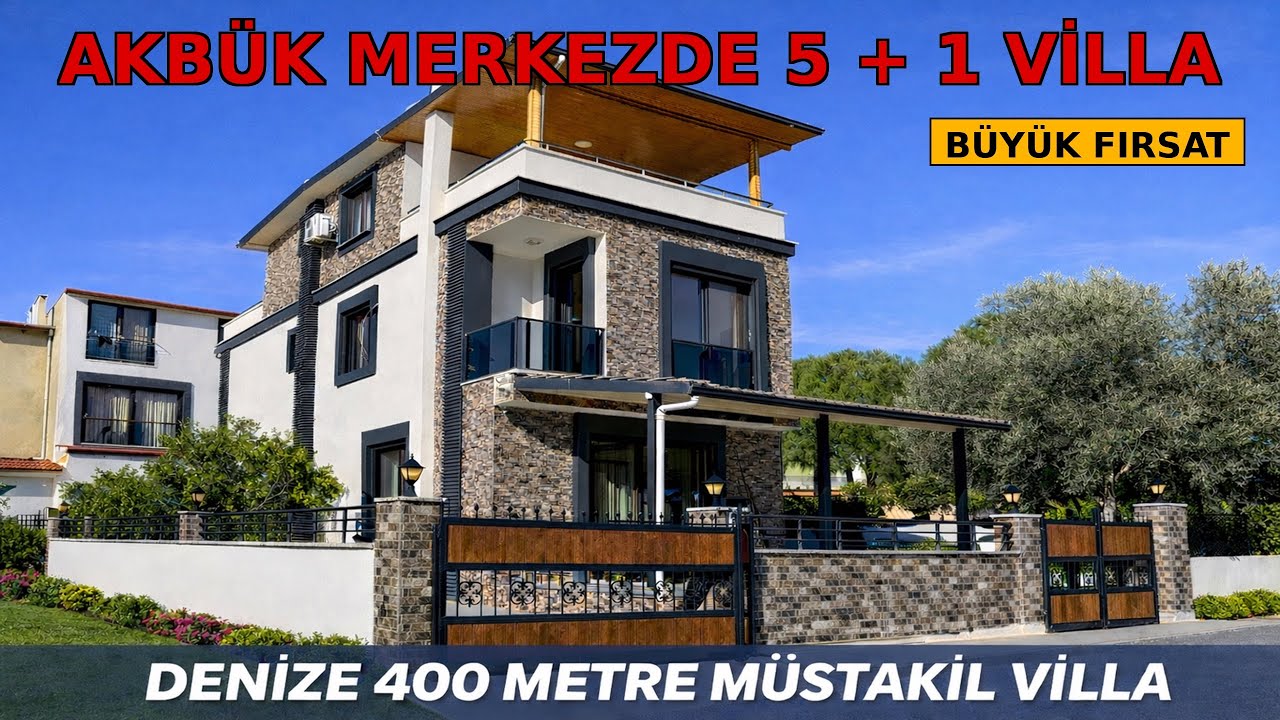 🔥 AKBÜK MERKEZ’DE DENİZE 400 METRE FULL EŞYALI 5+1 MÜSTAKİL VİLLA – KAÇIRILMAYACAK FIRSAT! #village 