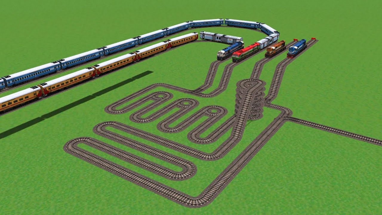 Train Videos Indian Railways Loco Pilot Games//On The Bumpy Railgadi Forked Railways Rails Journey