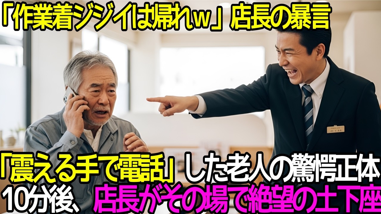 「作業着ジジイは帰れｗ」建物オーナーをゴミ扱いした店長 → 10分後、真の正体が判明しその場で絶望の土下座 【感動する話】【朗読】
