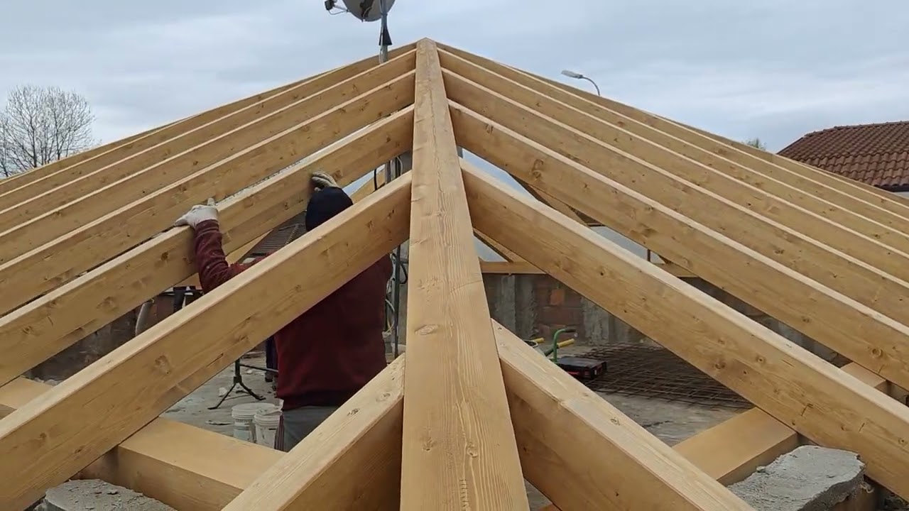 Tetto in legno lamellare