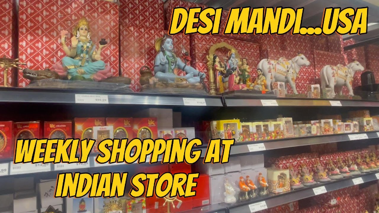 Shopping at Desi Mandi Indian Store, Lewisville, Texas, USA