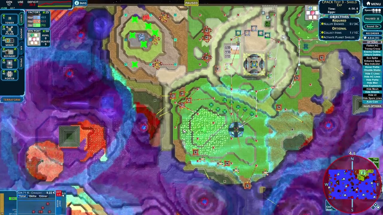 Creeper World 4 | CPACK Test 3 - Shield Exp | R2 P1 FR 16