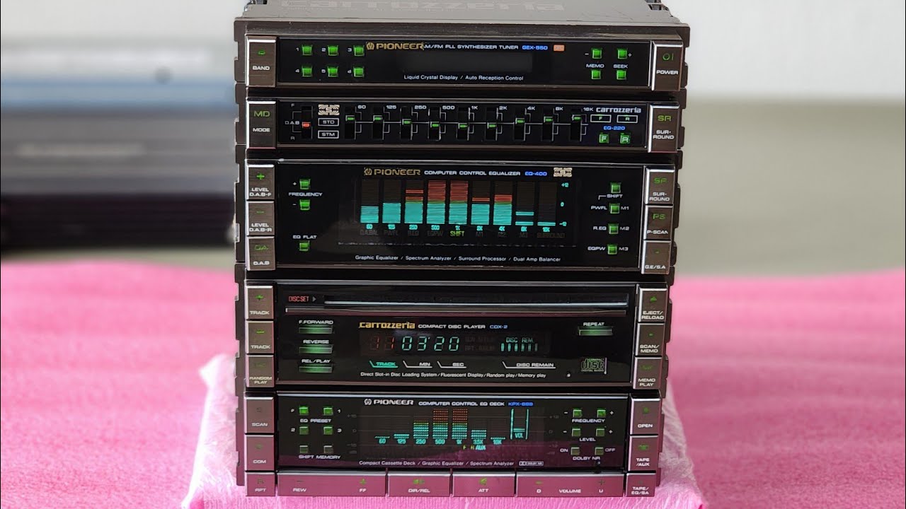 CARROZZERİA PİONEER KPX-888 CDX-2 EQ-400 EQ-220 GEX-550 VİNTAGE RESİTAL 80s MADE IN TOKYO JAPAN