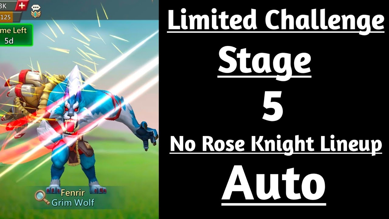Lords mobile limited challenge bloodlust stage 5 fully auto|Grim Wolf stage 5 fully auto