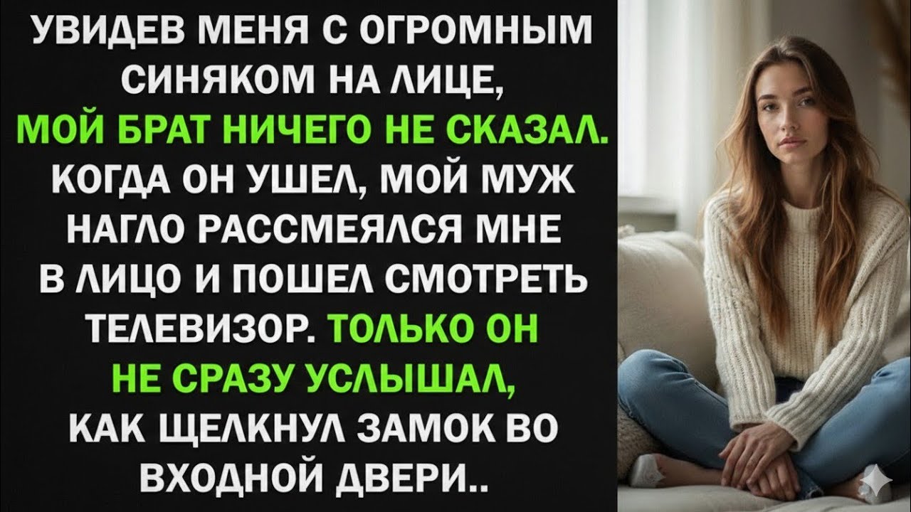 Увидев меня с синяком на лице, мой брат ничего не сказал и ушел. Муж нагло рассмеялся. Но уже через