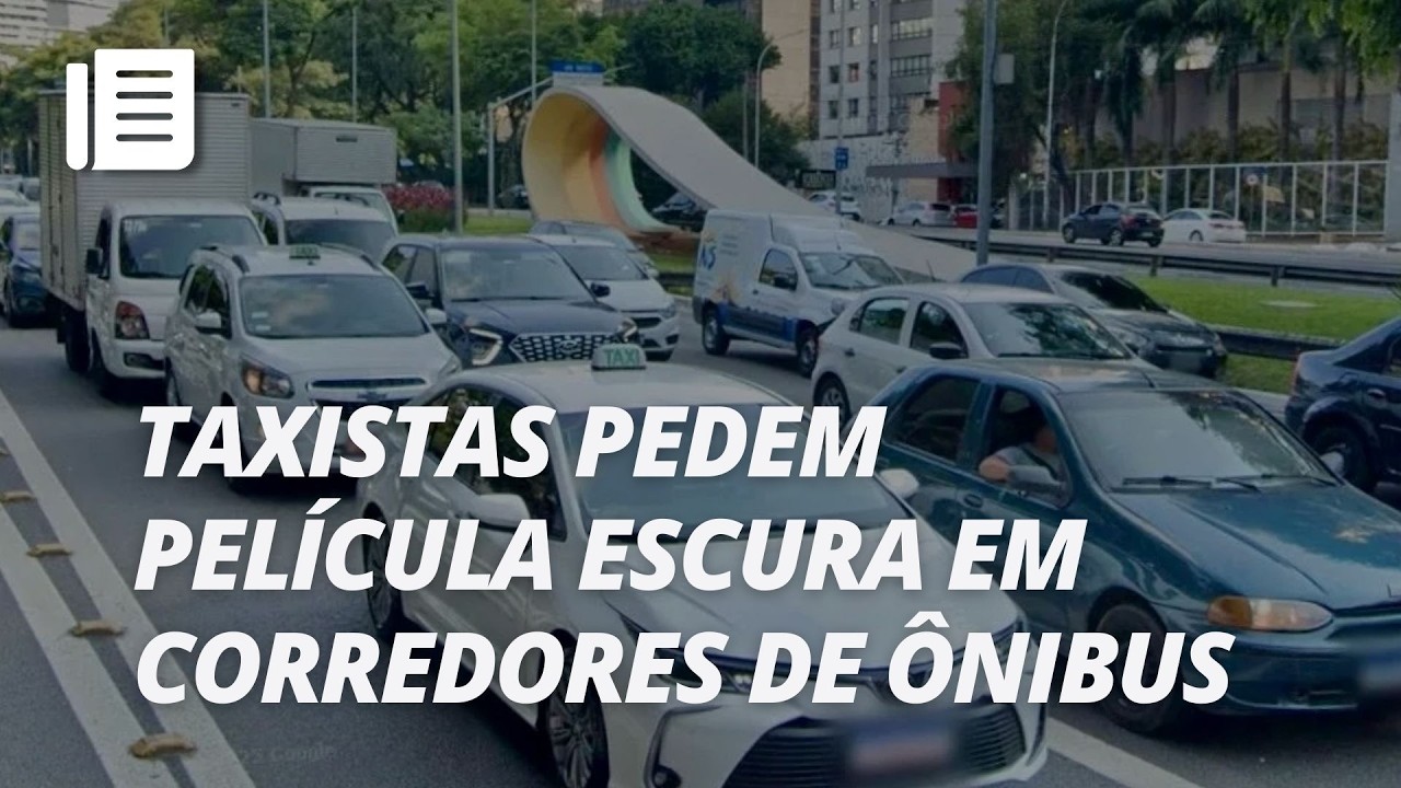 Taxistas pedem liberação de película escura em corredores de ônibus em São Paulo