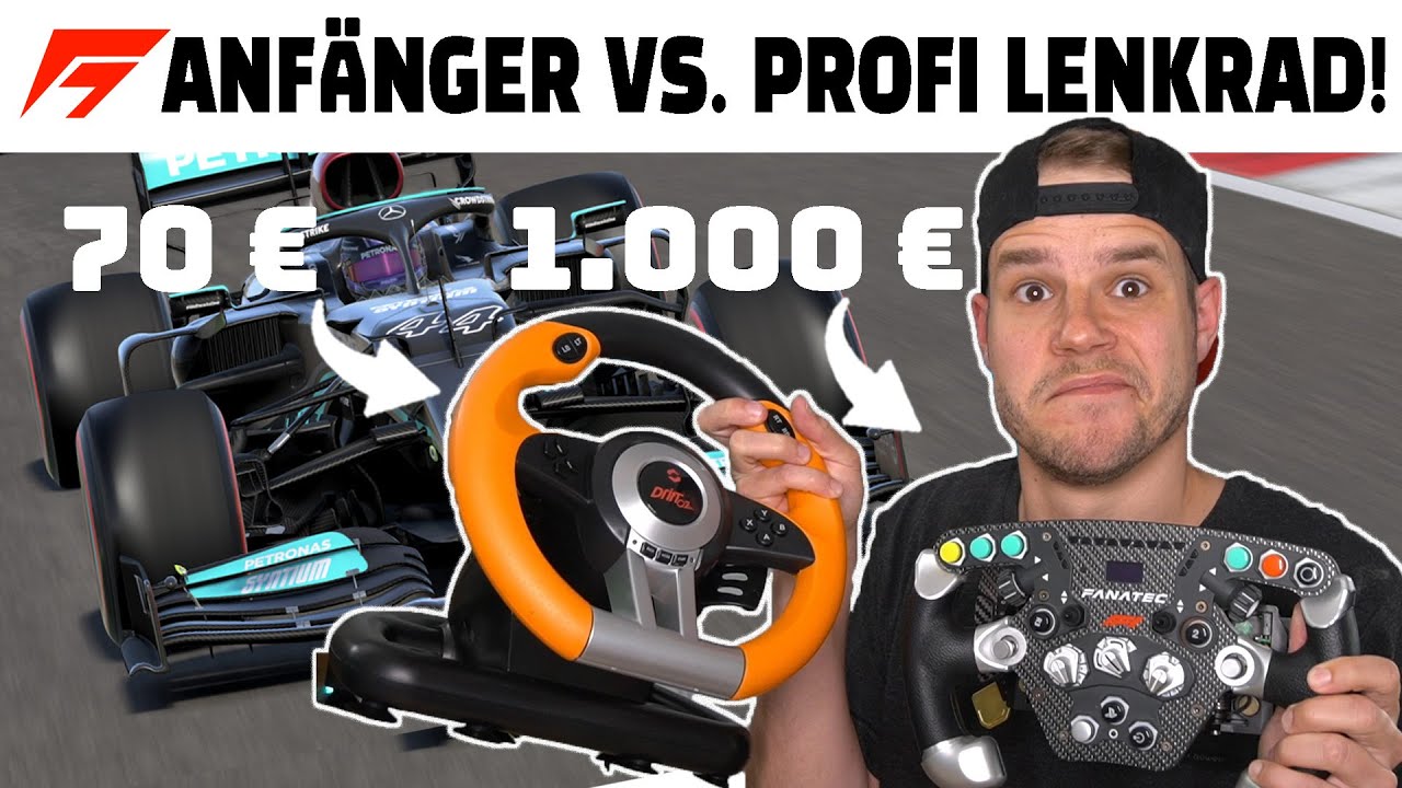 Günstiges ANFÄNGER Gaming Lenkrad vs. PROFI Setup: So groß ist der Unterschied!