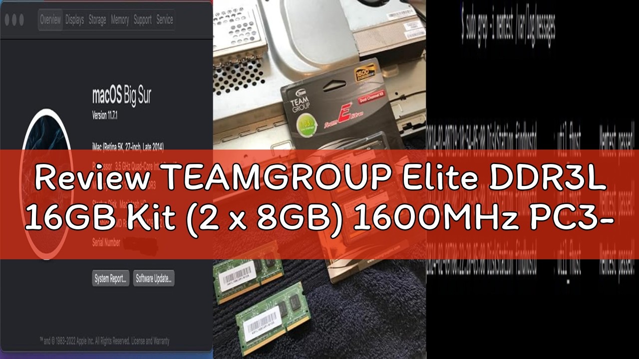 Review TEAMGROUP Elite DDR3L 16GB Kit (2 x 8GB) 1600MHz PC3-12800 CL11 Unbuffered Non-ECC 1.35V SODI