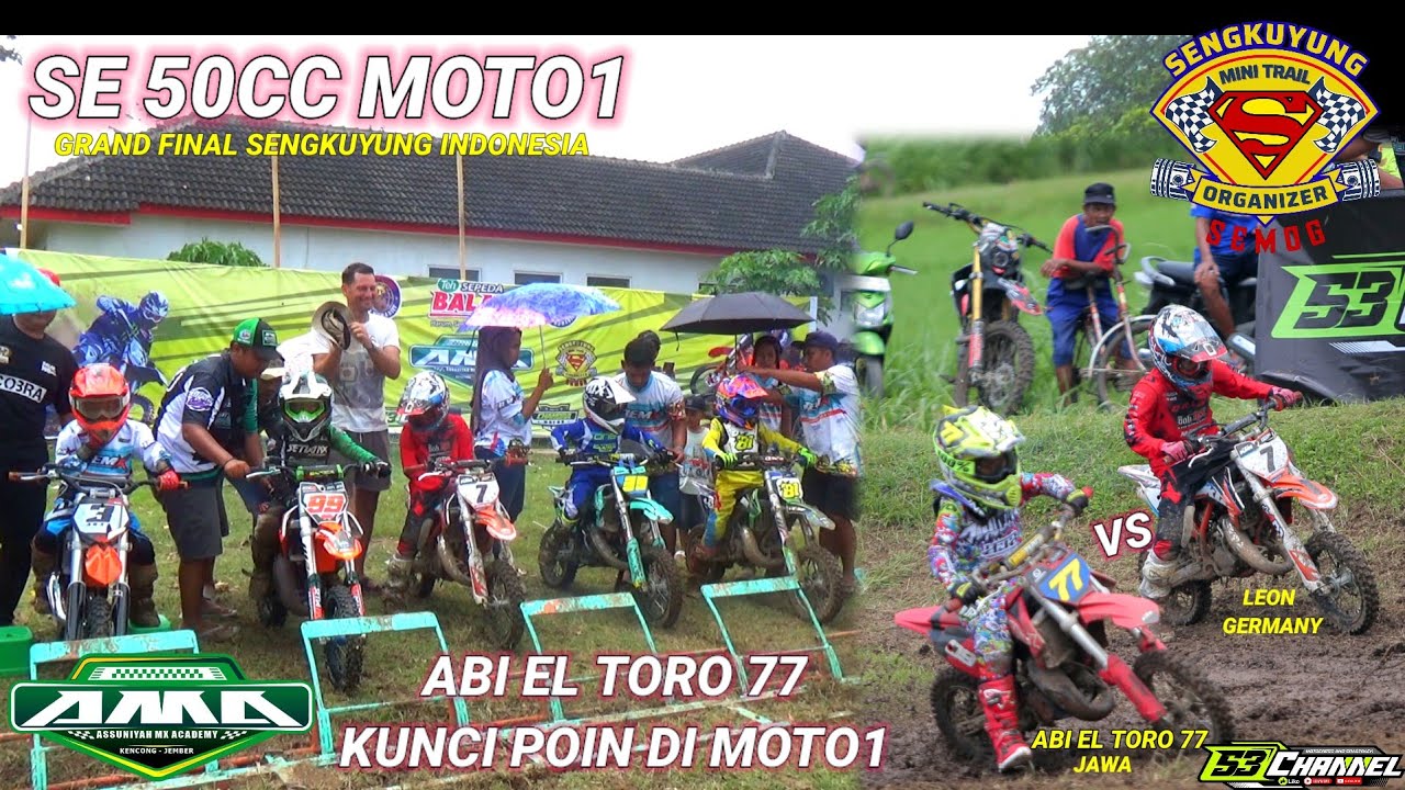 SE 50CC MOTO1‼️ABI EL TORO 77 KUNCI POIN DI MOTO 1‼️GRAND FINAL MINI TRAIL SENGKUYUNG INDONESIA 