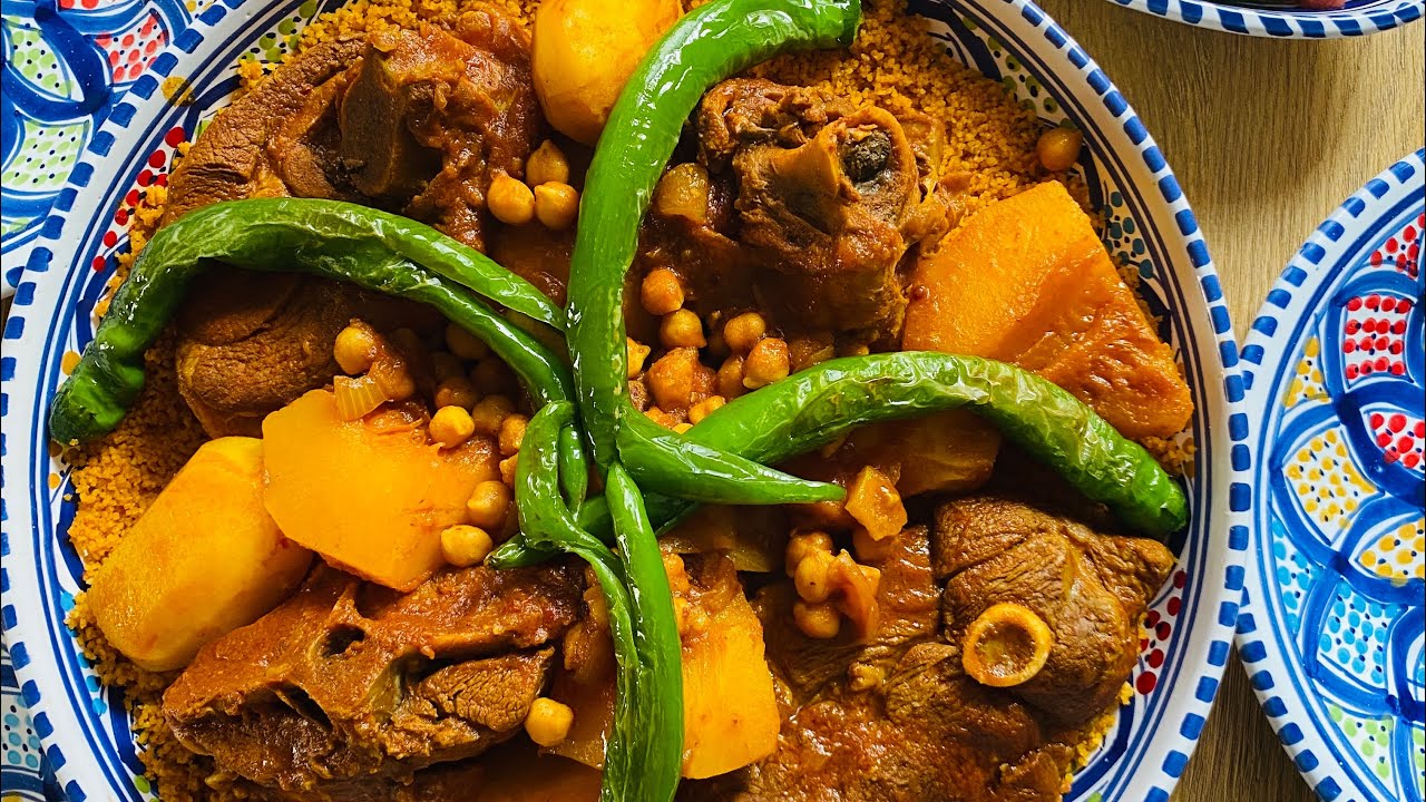 كسكسي تونسي بالعلوش #كسكسي_تونسي Couscous tunisien  🇹🇳 kosksi Allouch 🇹🇳