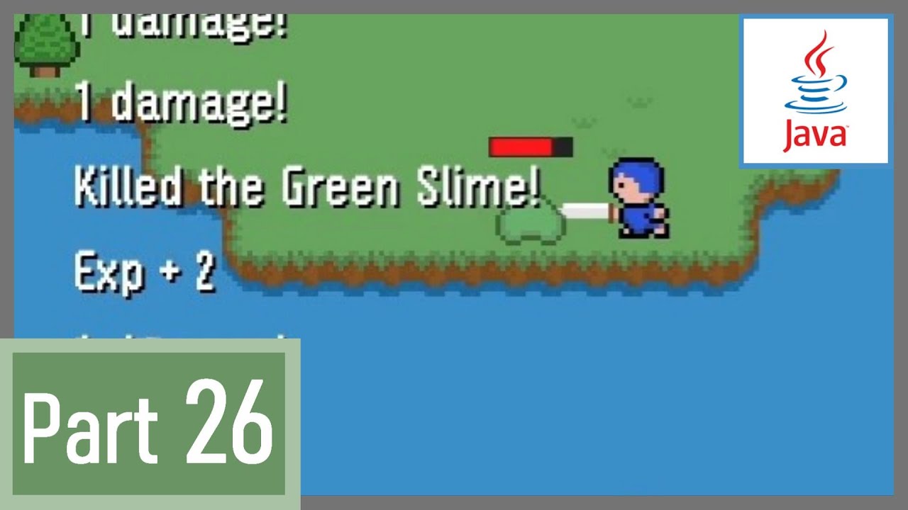 Scrolling Message, Leveling Up, Damage Calculation - How to Make a 2D Game in Java #26