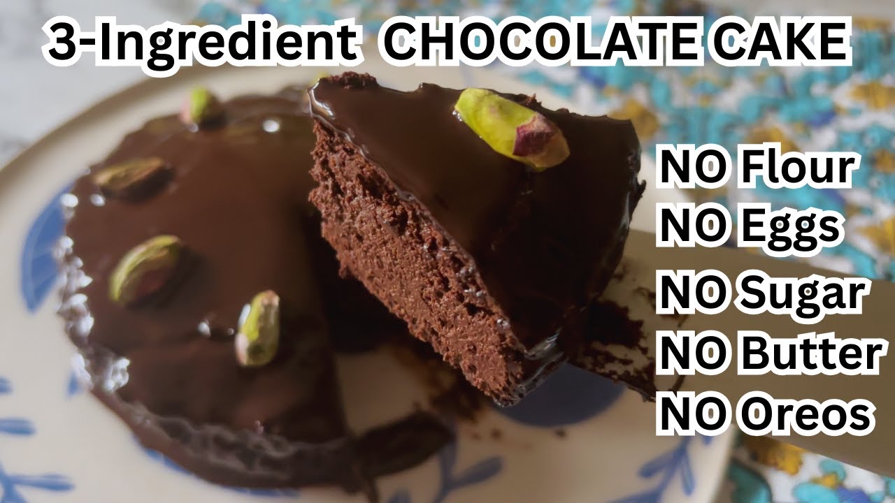 3 Ingredient Chocolate Cake Recipe | Ready in 15 Mins! | Gluten Free + Vegan