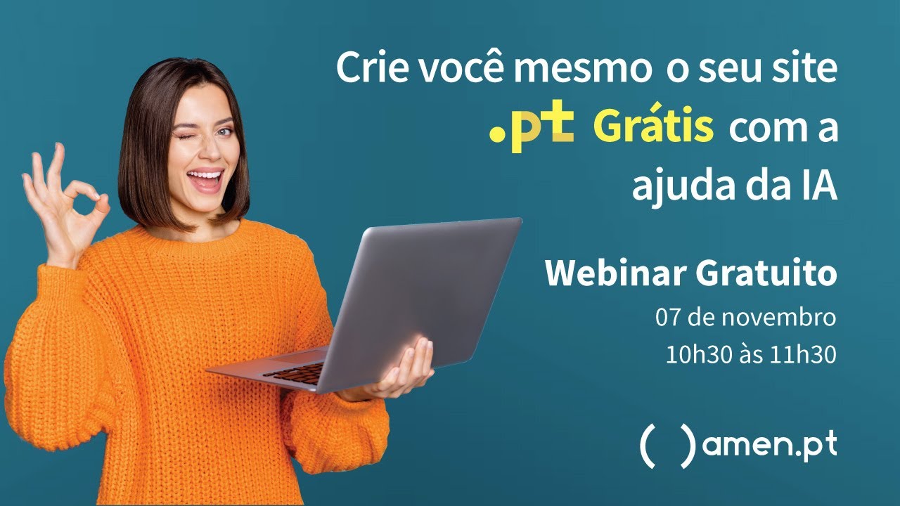 Webinar Grátis  Crie você mesmo o seu site  𝗽𝘁 Grátis com IA