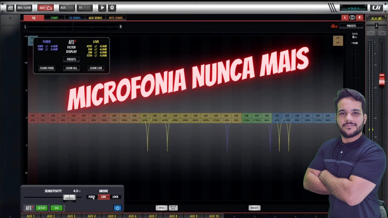 Como Eliminar a microfonia - Soundcraft UI24R e UI16 AFS2