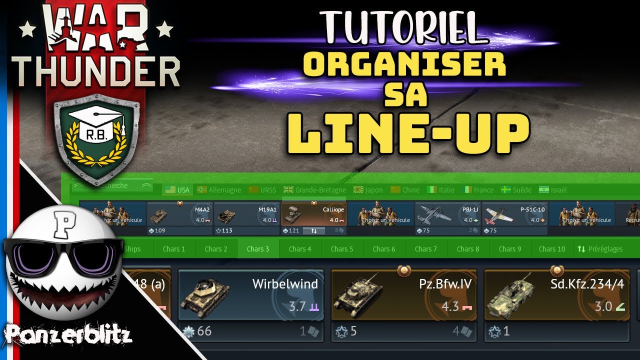 Comment BIEN ORGANISER ses Unit&eacute;s de d&eacute;part de batailles dans War Thunder
