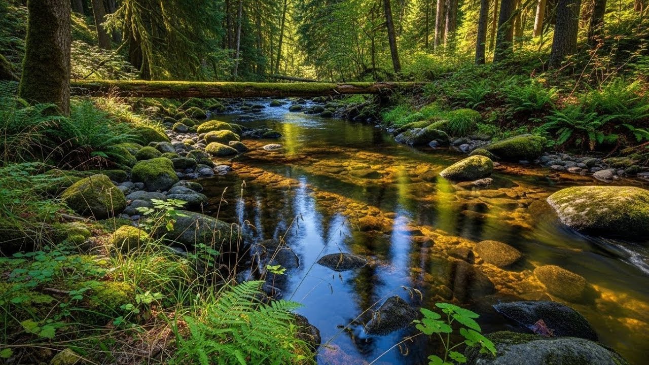 Peaceful Forest River 🌲🌊 Natural Ambience for Deep Sleep and Stress Relief #2786