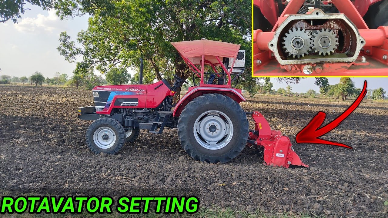 रोटावेटर की सही सेटिंग 🤩 | Rotavator Setting With Tractor | Rotavator RPM Match With Tractor