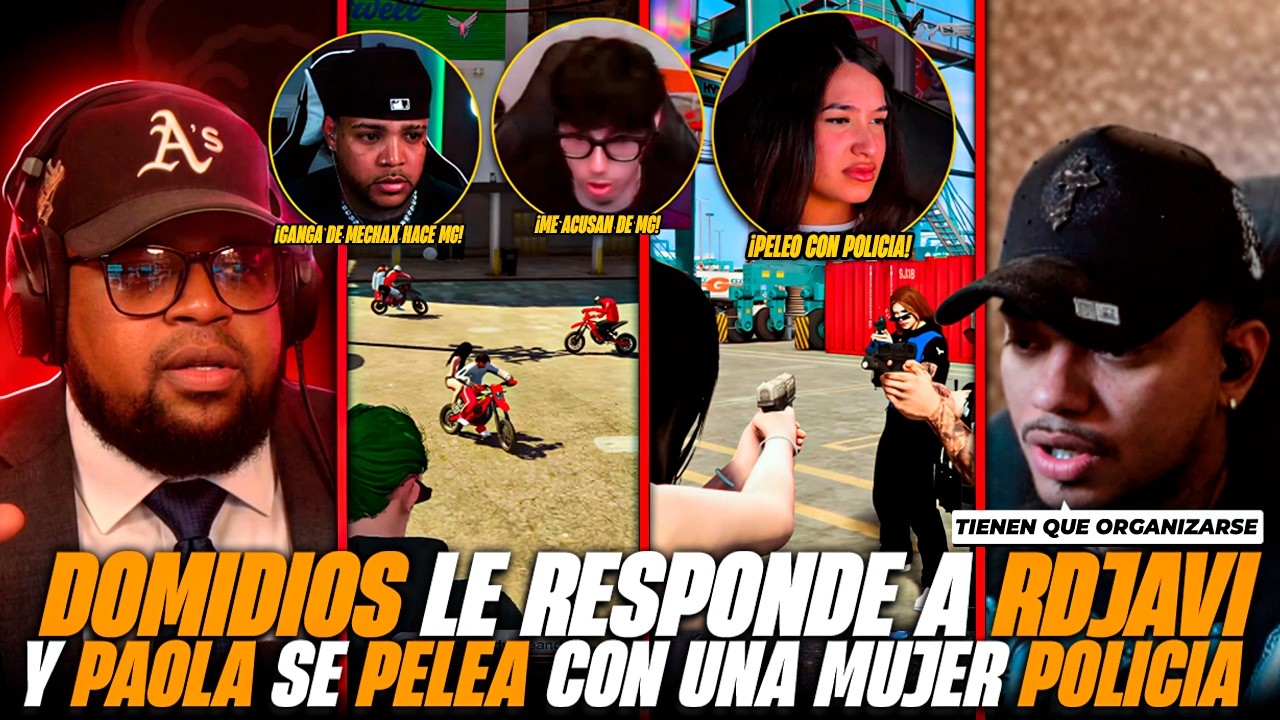 DOMIDIOS LE RESPONDE A RDJAVI Y PAOLA SE PELEA CON UNA MUJER POLICIA