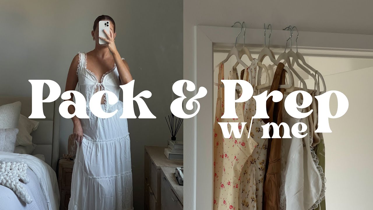 Pack and Prep with Me | nails, outfit try-on, deep cleaning, packing & more