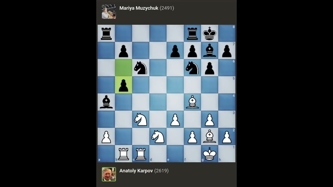 Anatoly Karpov vs Mariya Muzychuk || 2nd Karpov Trophy Prelim • Cap d'Adge - France (2013)