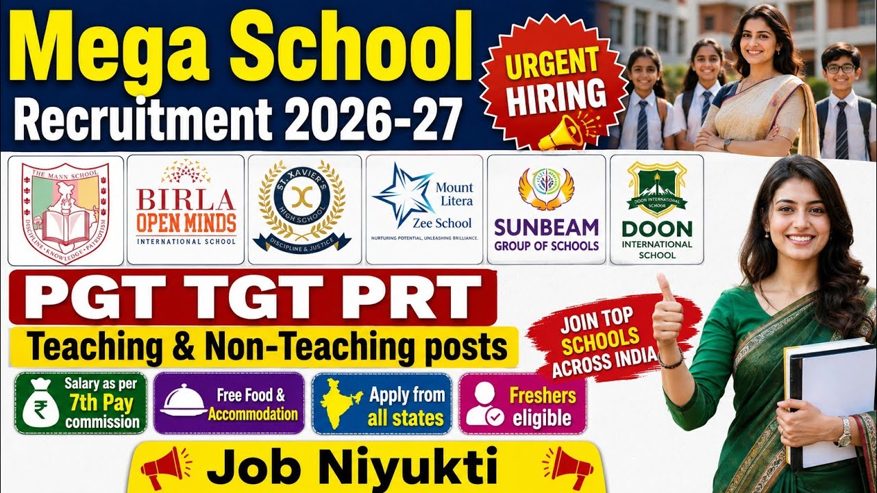 Private School Vacancy 2026 🔥 Teacher & Non-Teaching Jobs | 7th Pay Salary | PGT TGT PRT | Apply Now