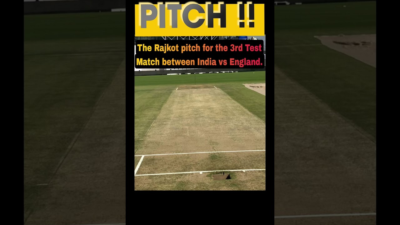 The Rajkot pitch for the 3rd Test Match between India vs England. 