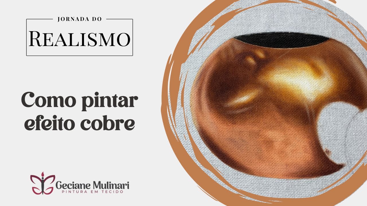 Como pintar efeito cobre - Prof Geciane Mulinari