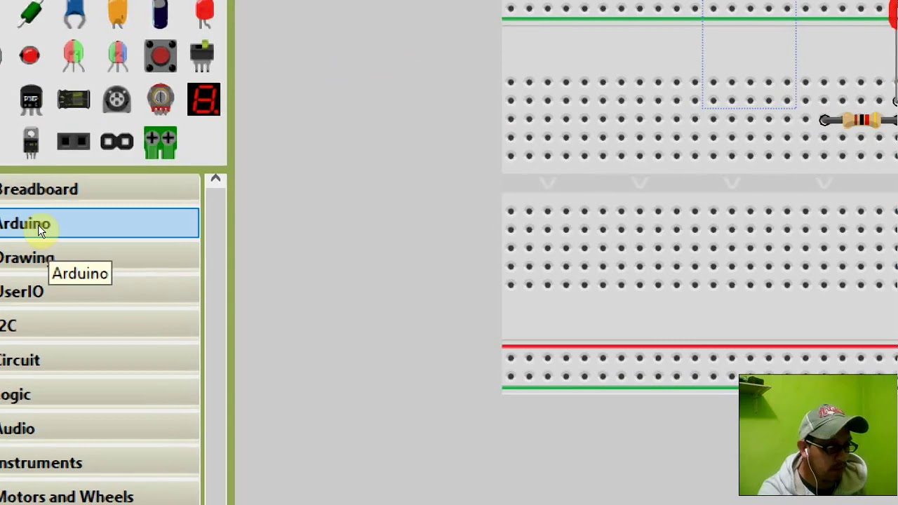 Circuito con el Simulador Virtual BreadBoard