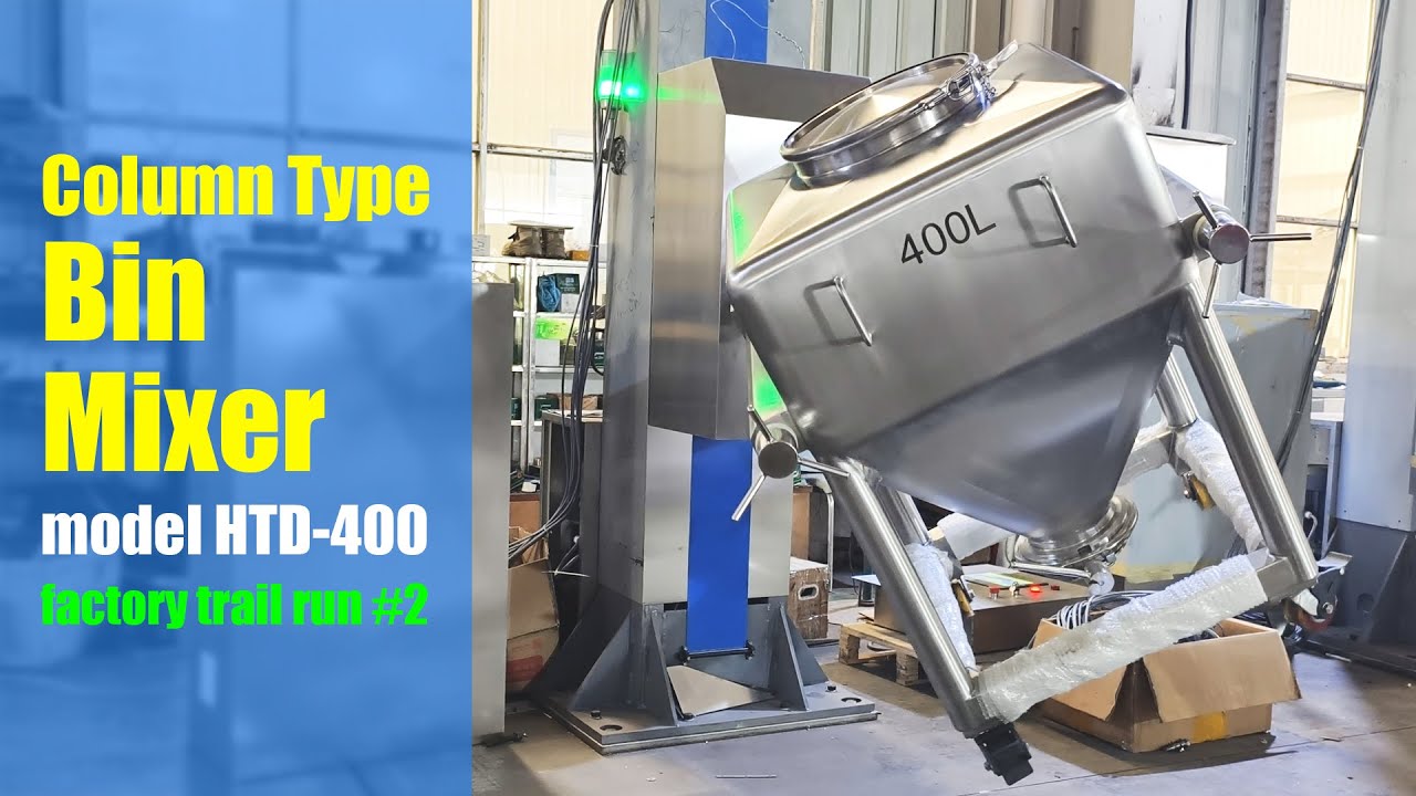 Factory Trail Run of Column Type Bin Mixer HTD-400