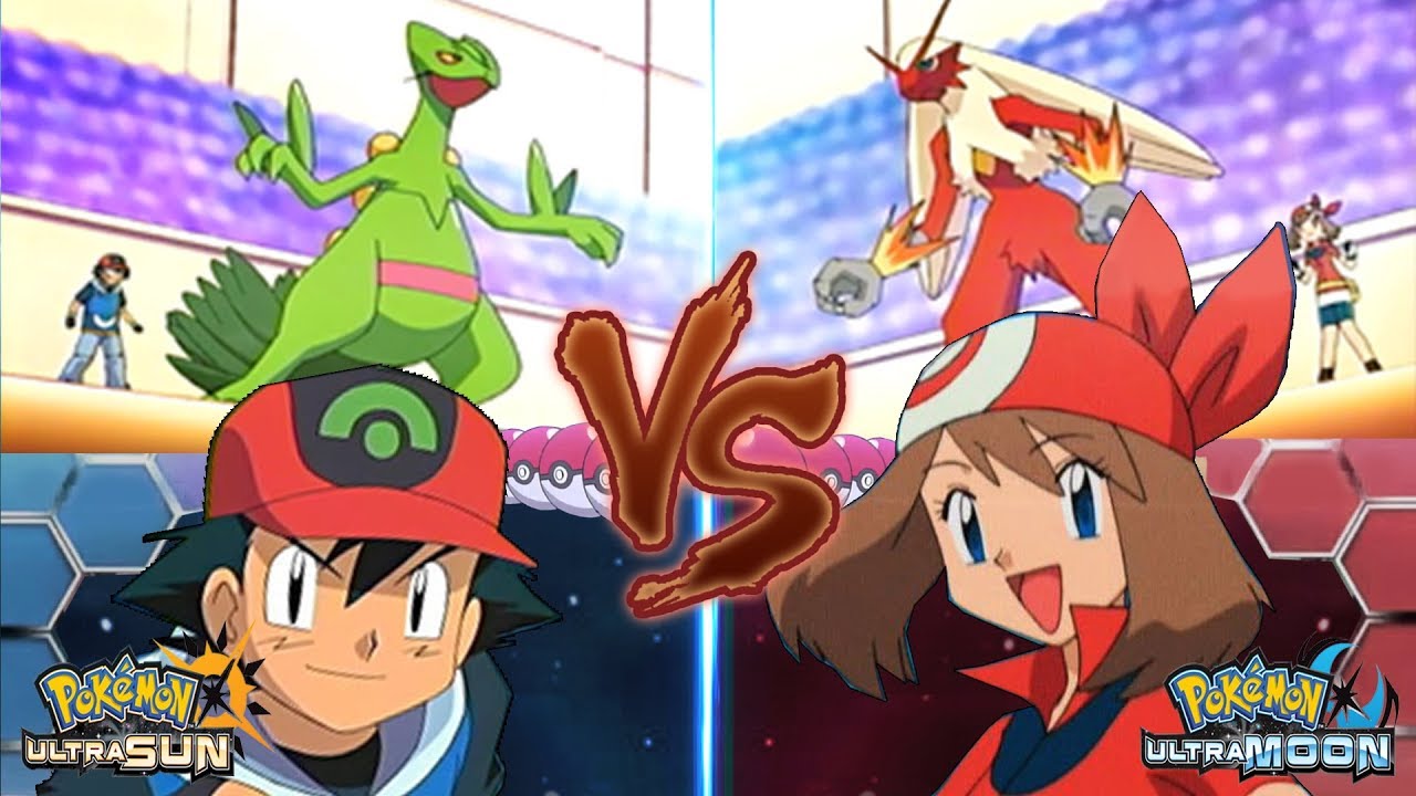 Pokemon Battle USUM: Ash Vs May (May Vs Ash Hoenn)