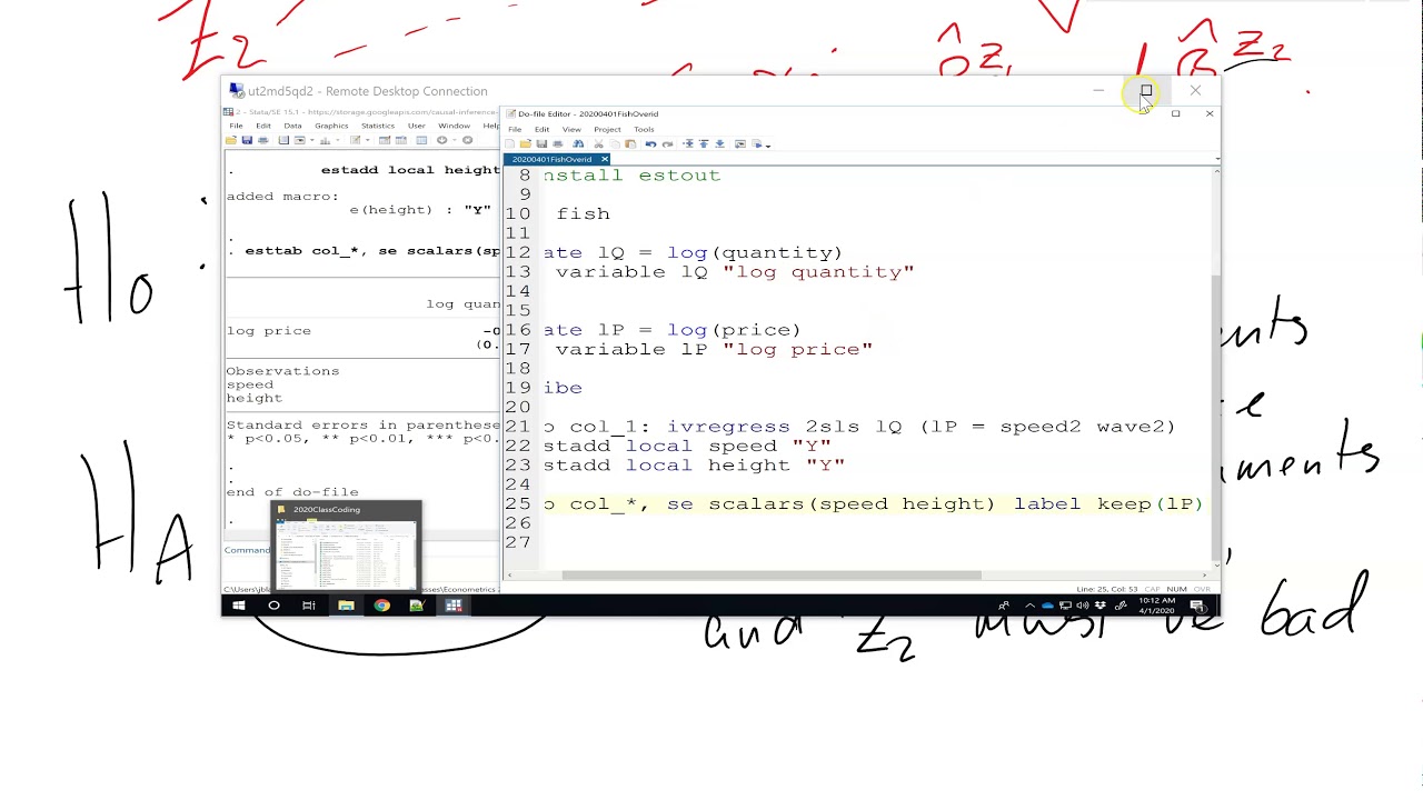 Econometrics: Over-identification test with 2SLS in Stata