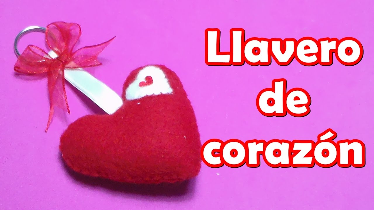 Llavero de Corazón en Fieltro / Paño Lency