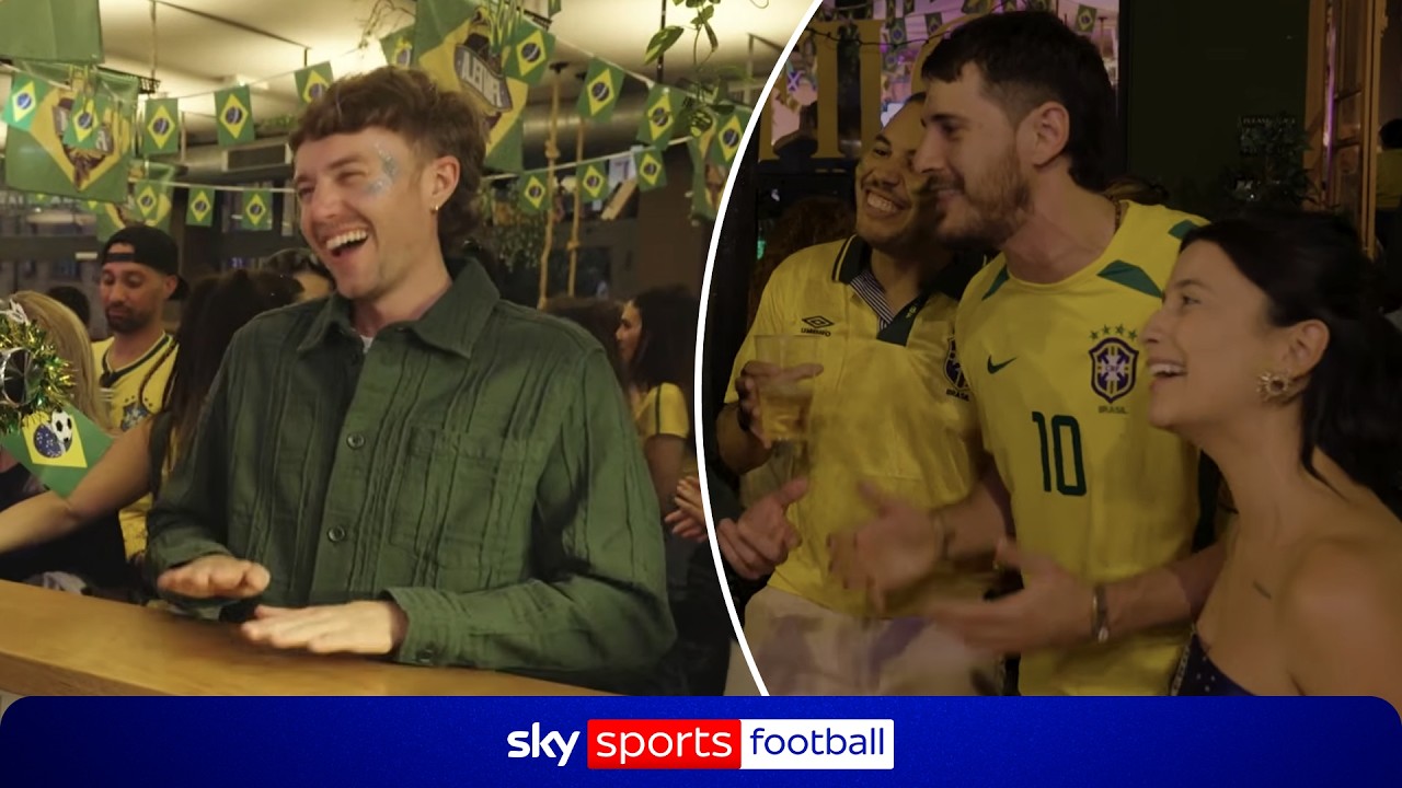 200 Brazilian Fans. One Roman Kemp. Brazil vs Morocco 😳🇧🇷