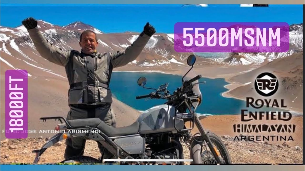 Royal Enfield Himalayan a 5500 msnm.  18000ft La Rioja Argentina