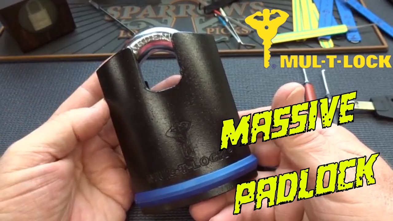 (1314) Massive Mul-T-Lock Padlock (E18H) Picked & Gutted
