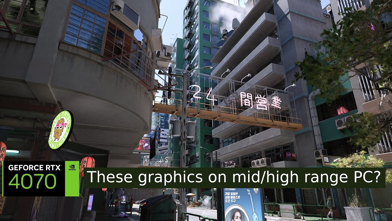 Relaxing walk from litte China to Kabuki market Cyberpunk 2077, mid/high range PC